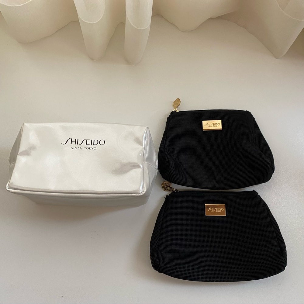 NWOT Shiseido Set of 3 Cosmetic Case